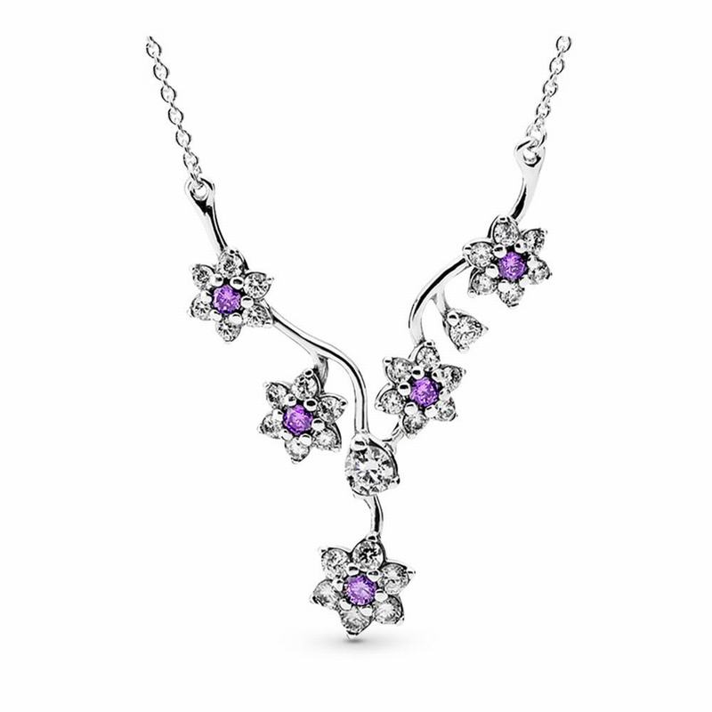 Pandora Forget Me Not Necklace Silver Egypt TL9785021